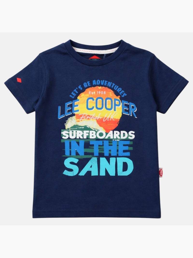 Lee Cooper - T-shirt manga curta  menino Azul-marinho - Kiabi