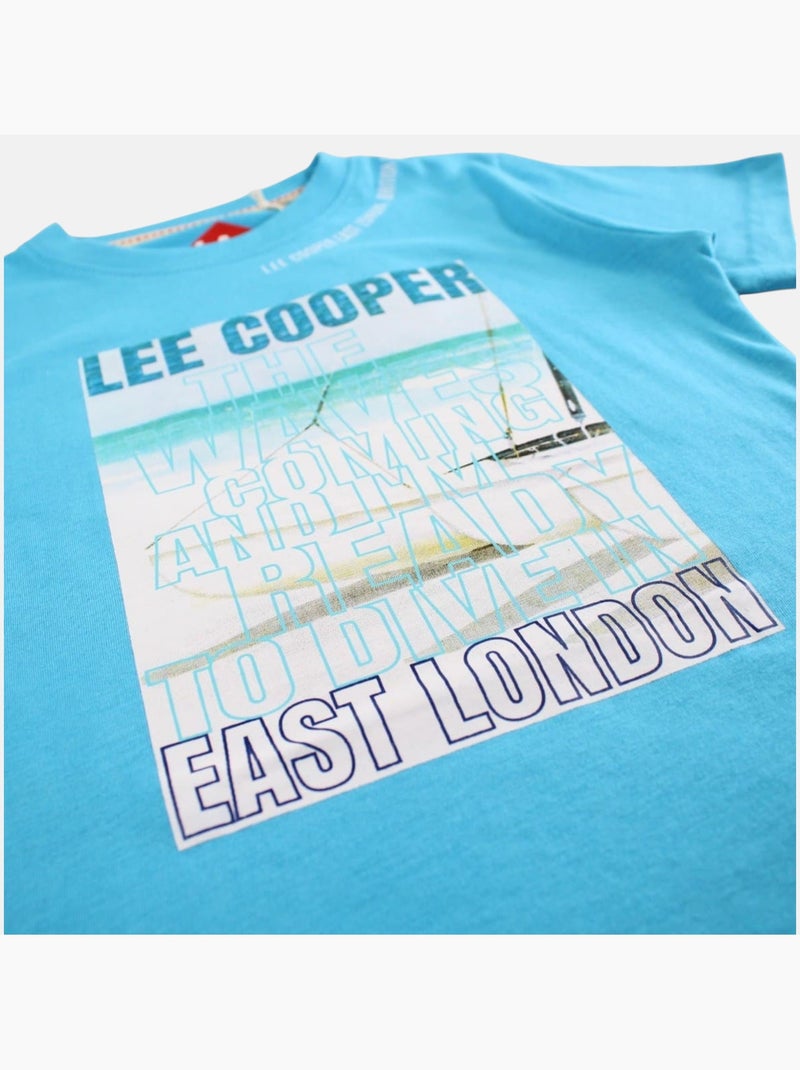 Lee Cooper - T-shirt manga curta  menino Azul - Kiabi