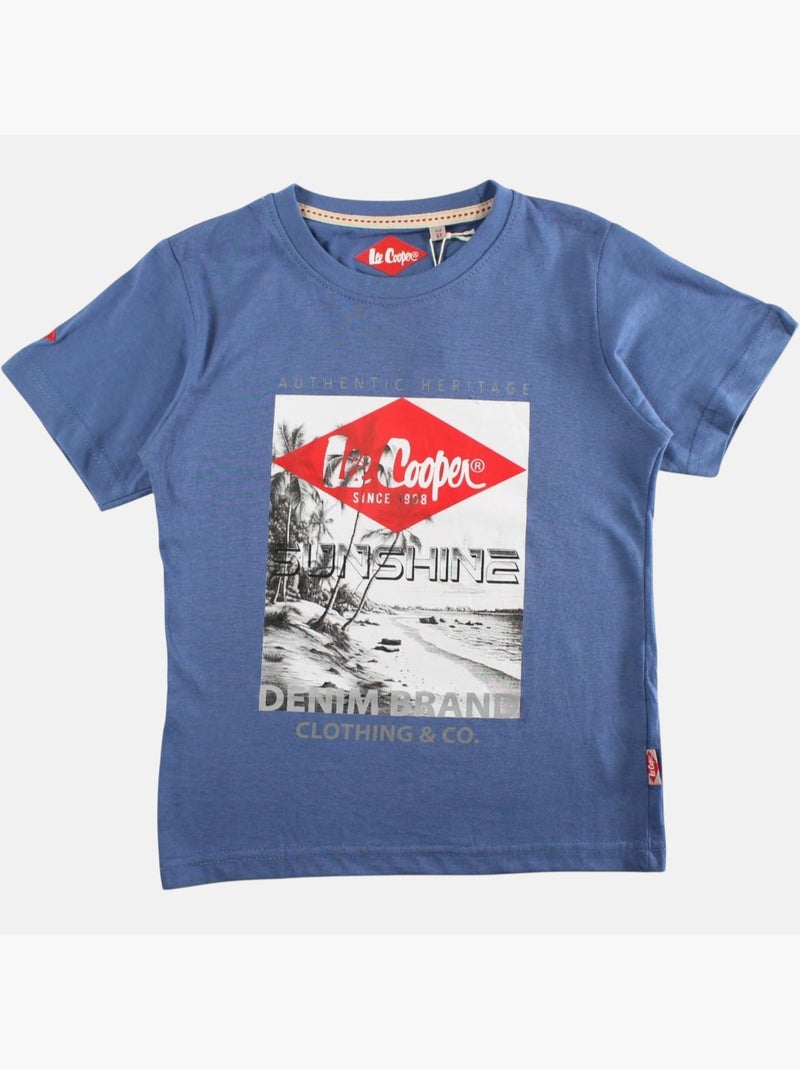 Lee Cooper - T-shirt manga curta  menino Azul - Kiabi