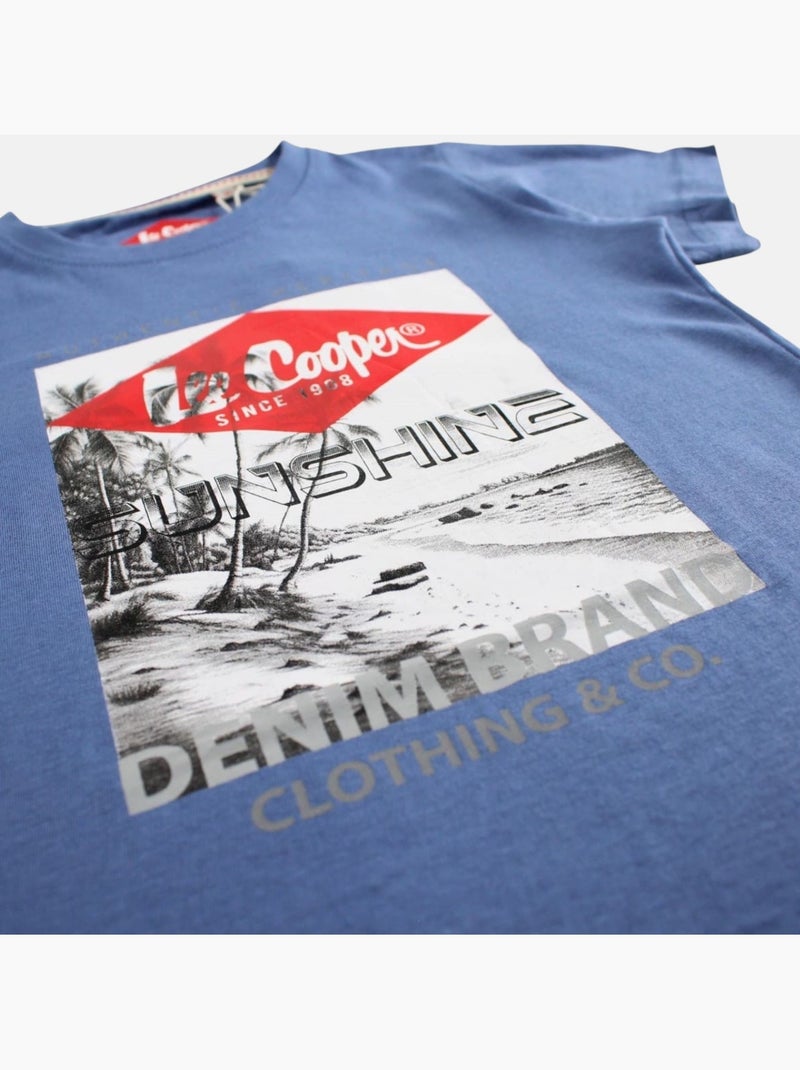 Lee Cooper - T-shirt manga curta  menino Azul - Kiabi