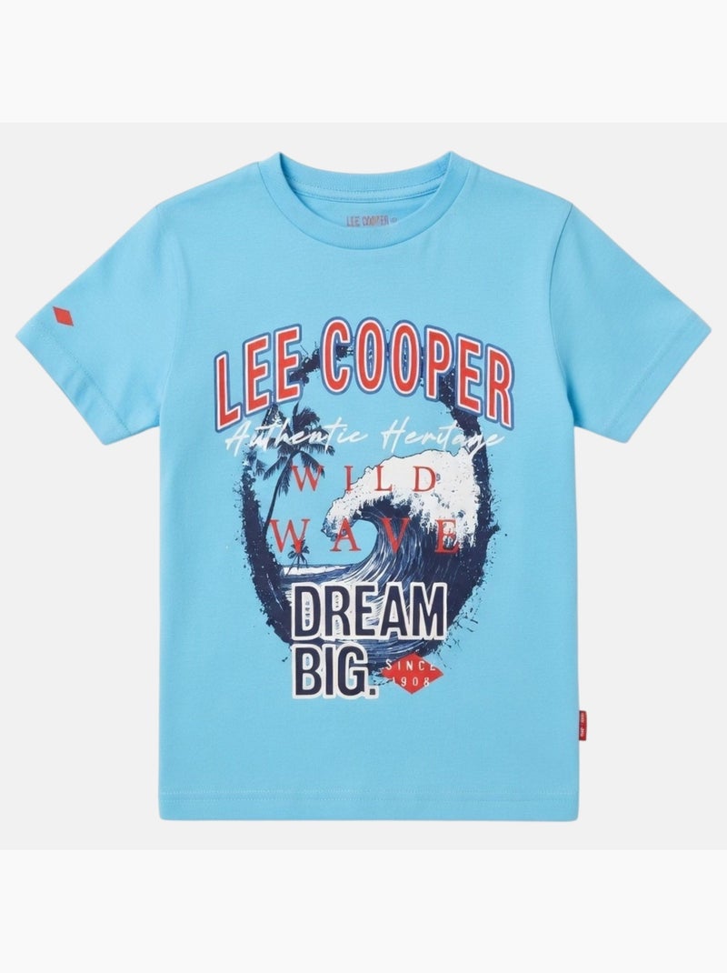 Lee Cooper - T-shirt manga curta  menino Azul - Kiabi