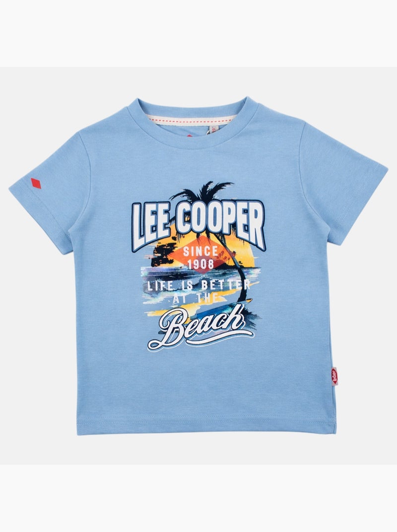 Lee Cooper - T-shirt manga curta  menino Azul - Kiabi