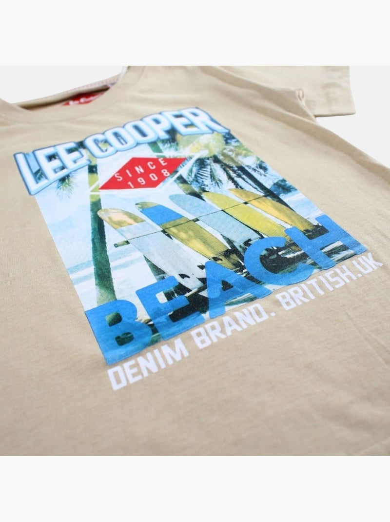 Lee Cooper - T-shirt manga curta  menino Bege - Kiabi