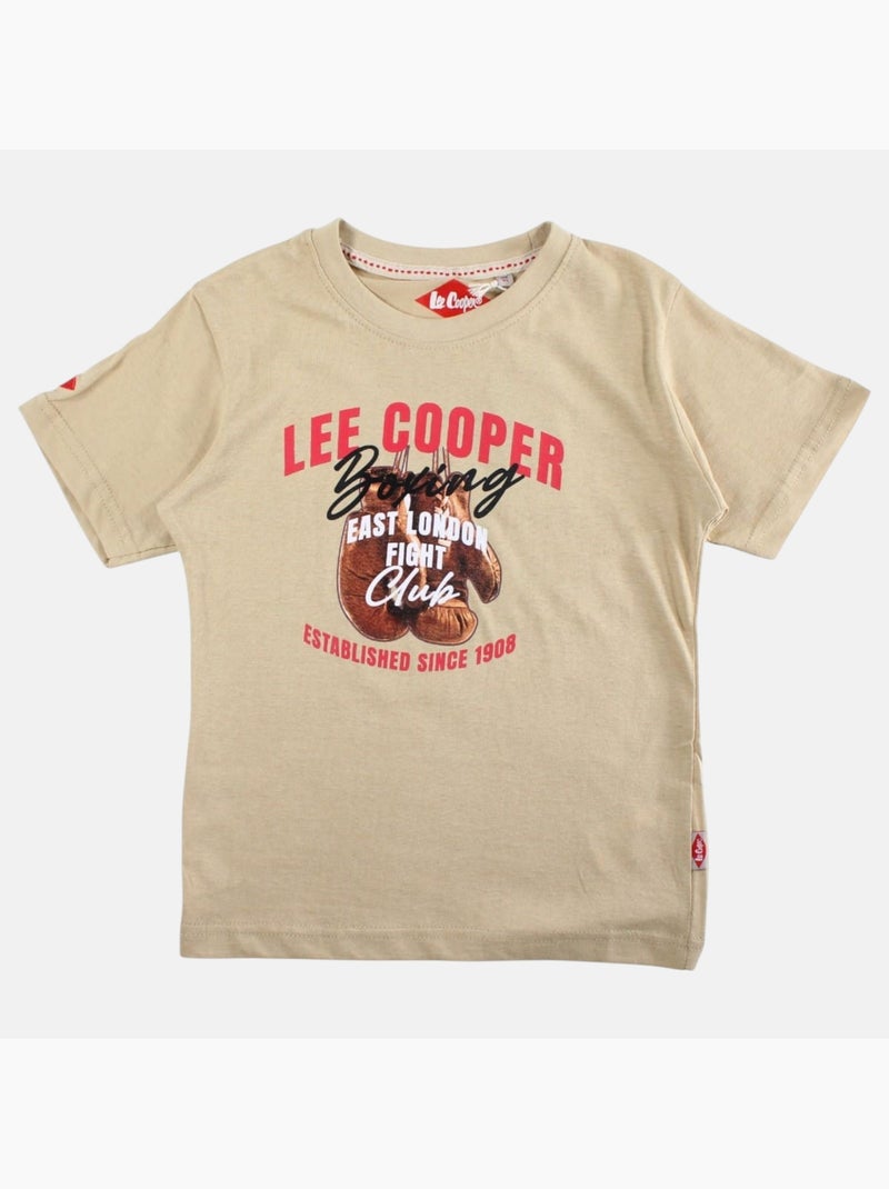 Lee Cooper - T-shirt manga curta  menino Bege - Kiabi