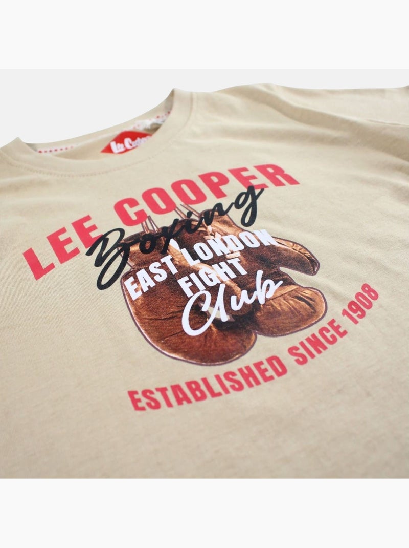 Lee Cooper - T-shirt manga curta  menino Bege - Kiabi