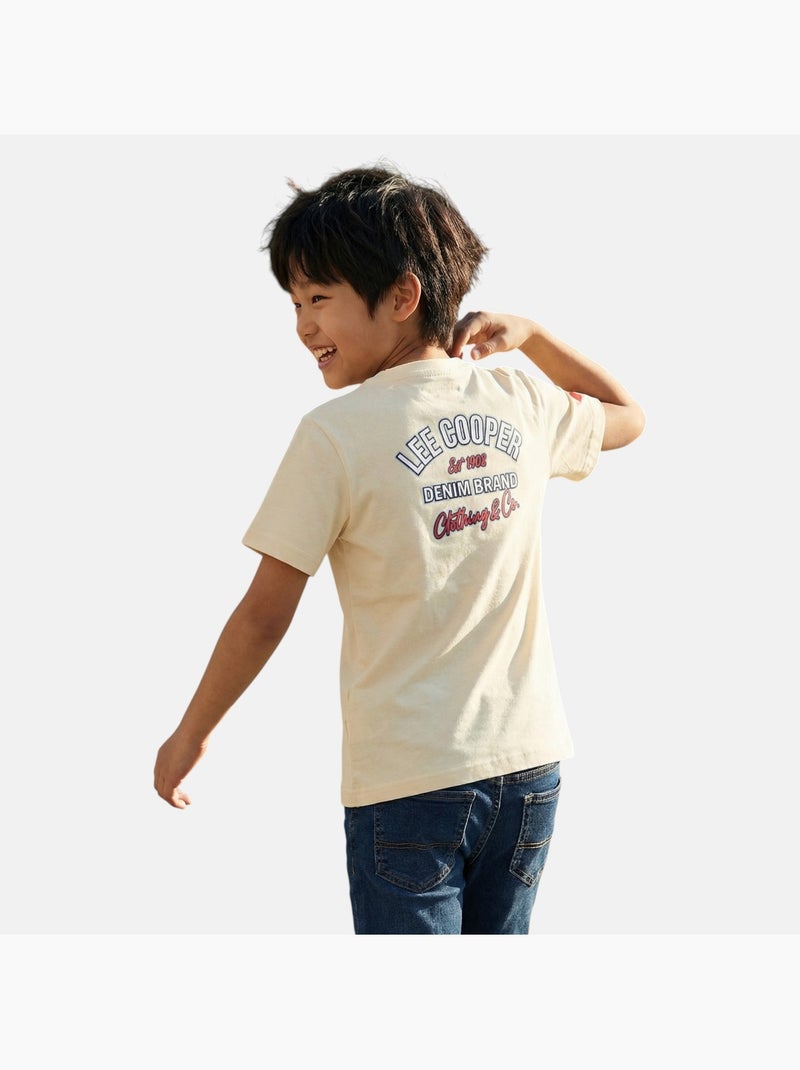 Lee Cooper - T-shirt manga curta  menino Bege - Kiabi