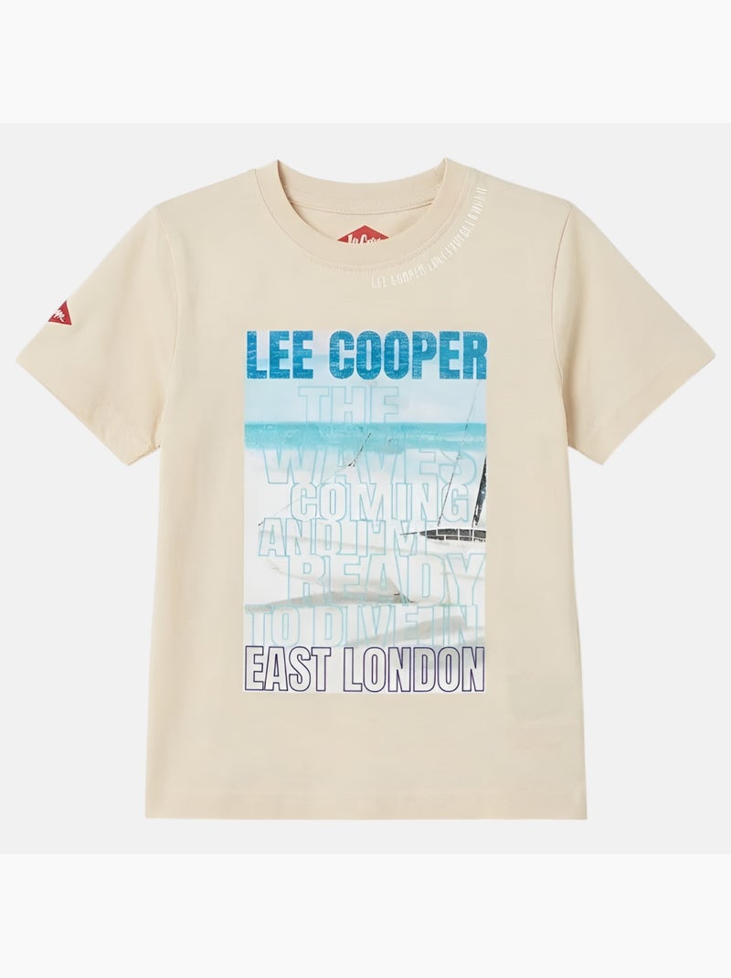 Lee Cooper - T-shirt manga curta  menino Bege - Kiabi