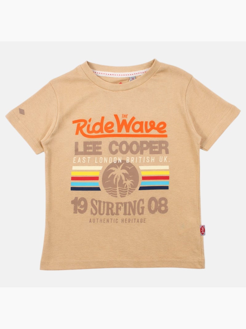Lee Cooper - T-shirt manga curta  menino Bege - Kiabi
