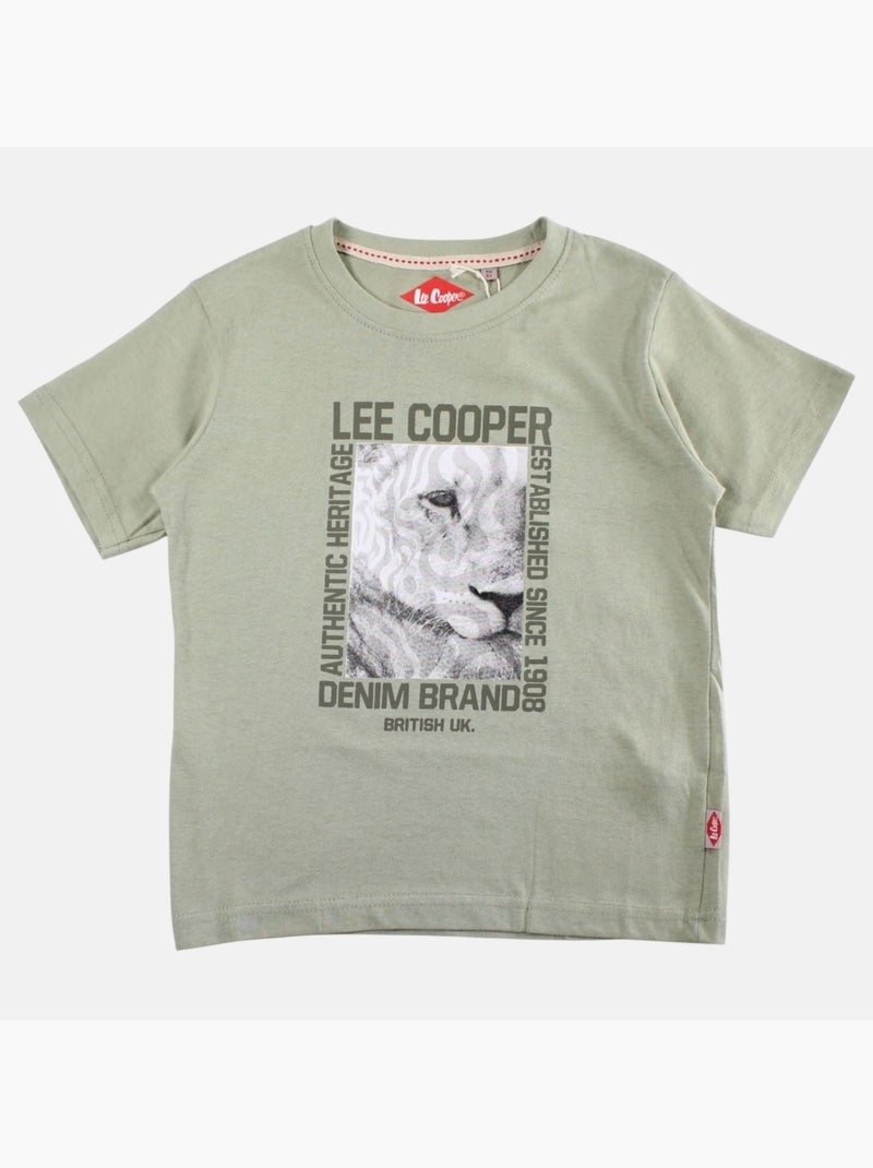Lee Cooper - T-shirt manga curta  menino Cáqui - Kiabi