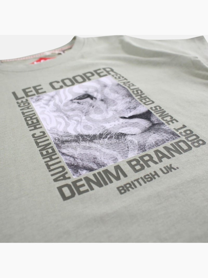 Lee Cooper - T-shirt manga curta  menino Cáqui - Kiabi