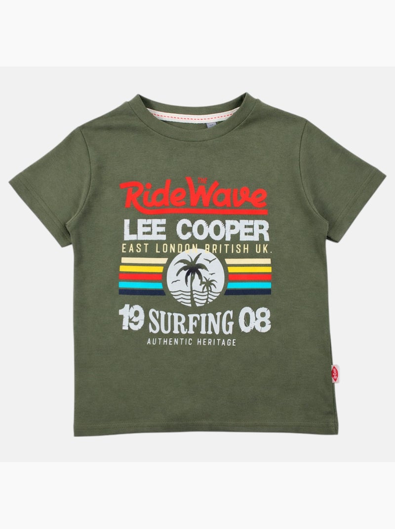 Lee Cooper - T-shirt manga curta  menino Cáqui - Kiabi