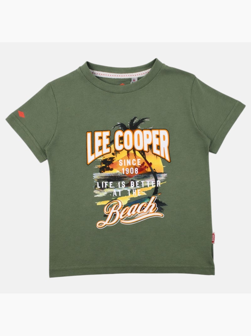 Lee Cooper - T-shirt manga curta  menino Cáqui - Kiabi