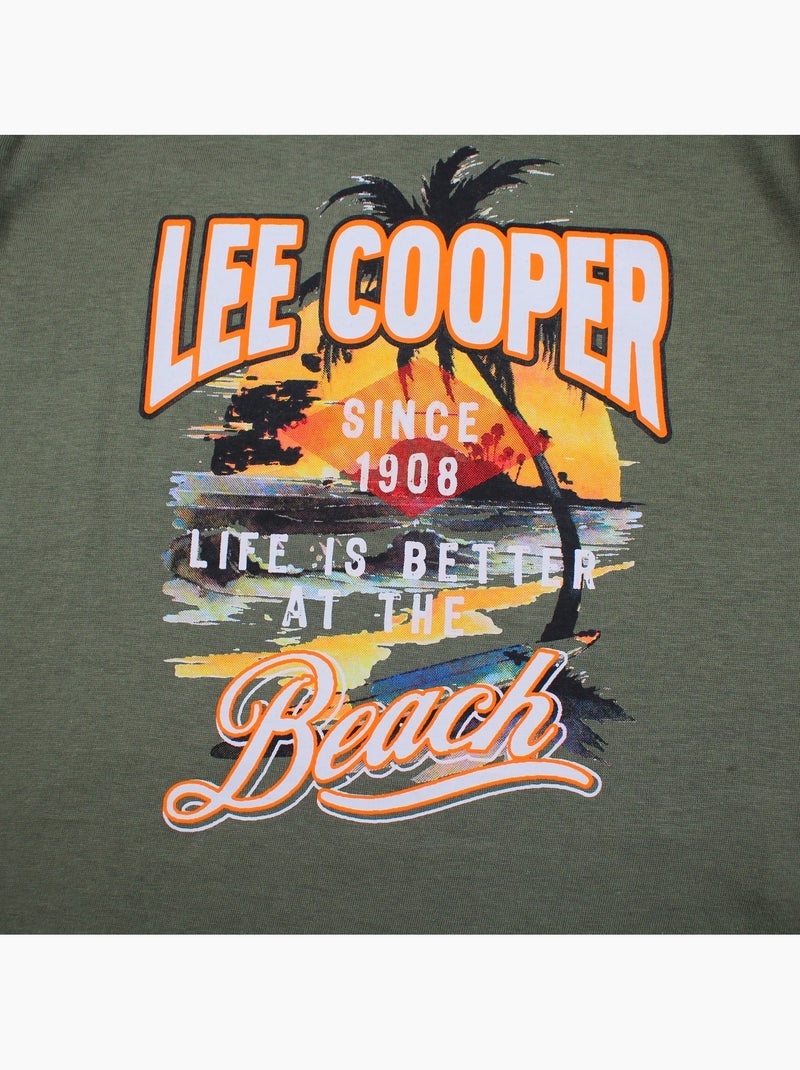 Lee Cooper - T-shirt manga curta  menino Cáqui - Kiabi