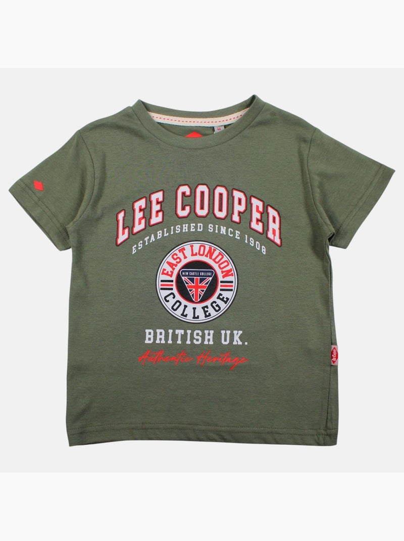 Lee Cooper - T-shirt manga curta  menino Cáqui - Kiabi