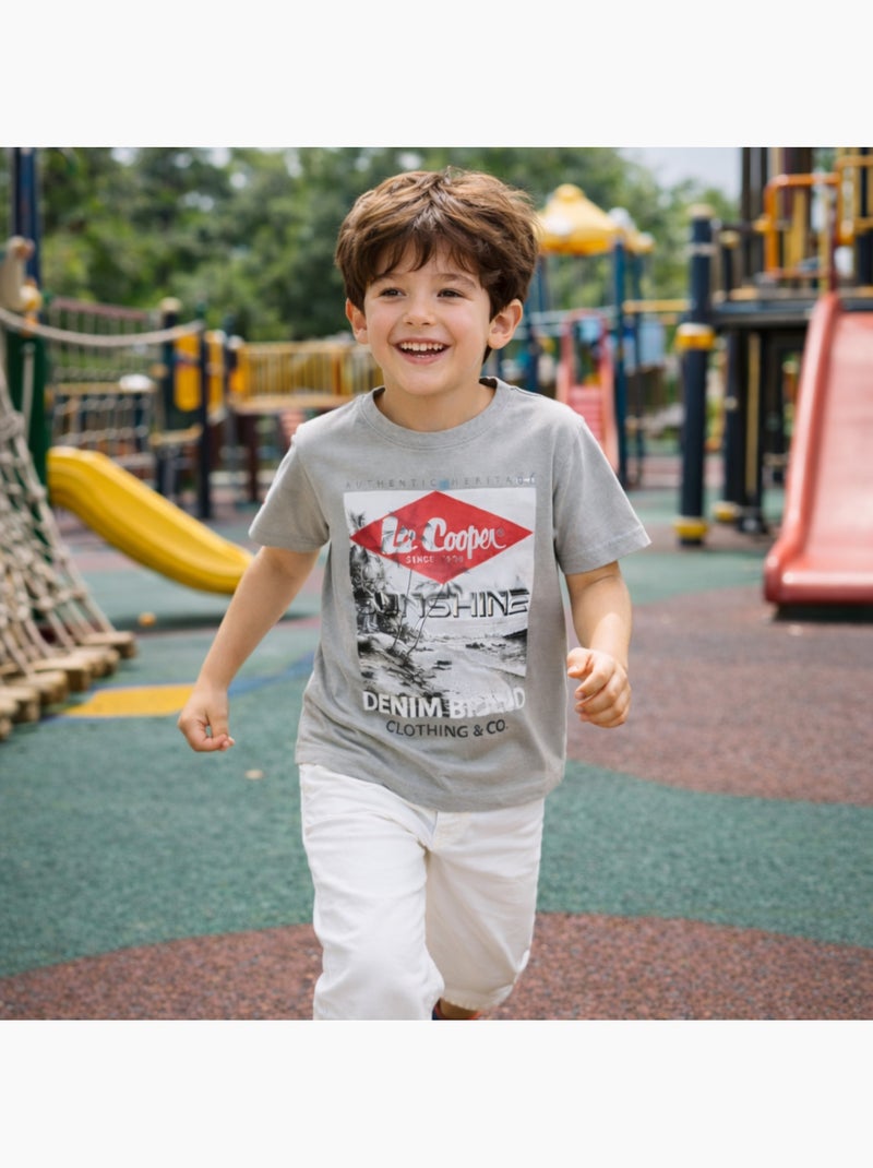 Lee Cooper - T-shirt manga curta  menino Cinza - Kiabi
