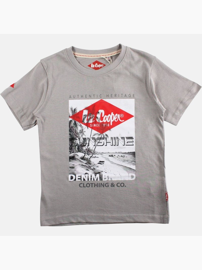 Lee Cooper - T-shirt manga curta  menino Cinza - Kiabi