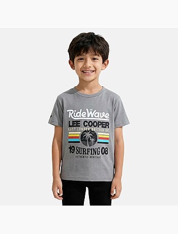 Lee cooper - t-shirt manga curta menino