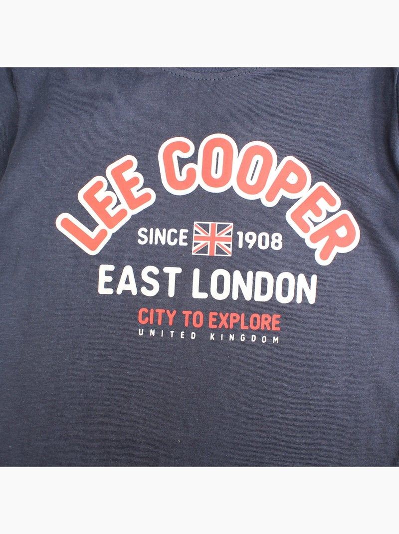 Lee Cooper - T-shirt manga curta menino estampada Azul-marinho - Kiabi