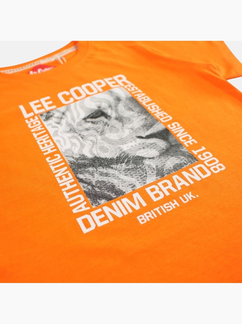Lee Cooper - T-shirt manga curta  menino Laranja - Kiabi