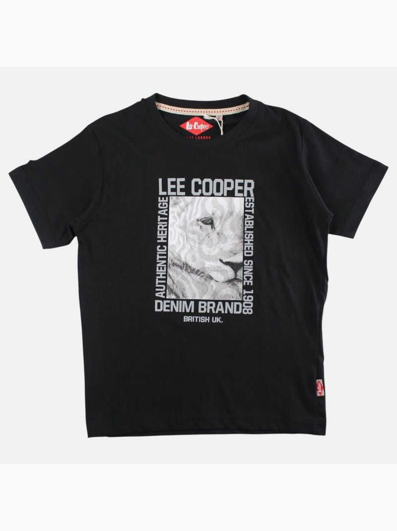 Lee Cooper - T-shirt manga curta  menino Preto - Kiabi