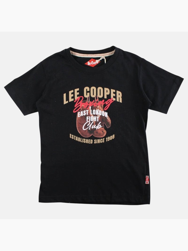 Lee Cooper - T-shirt manga curta  menino Preto - Kiabi