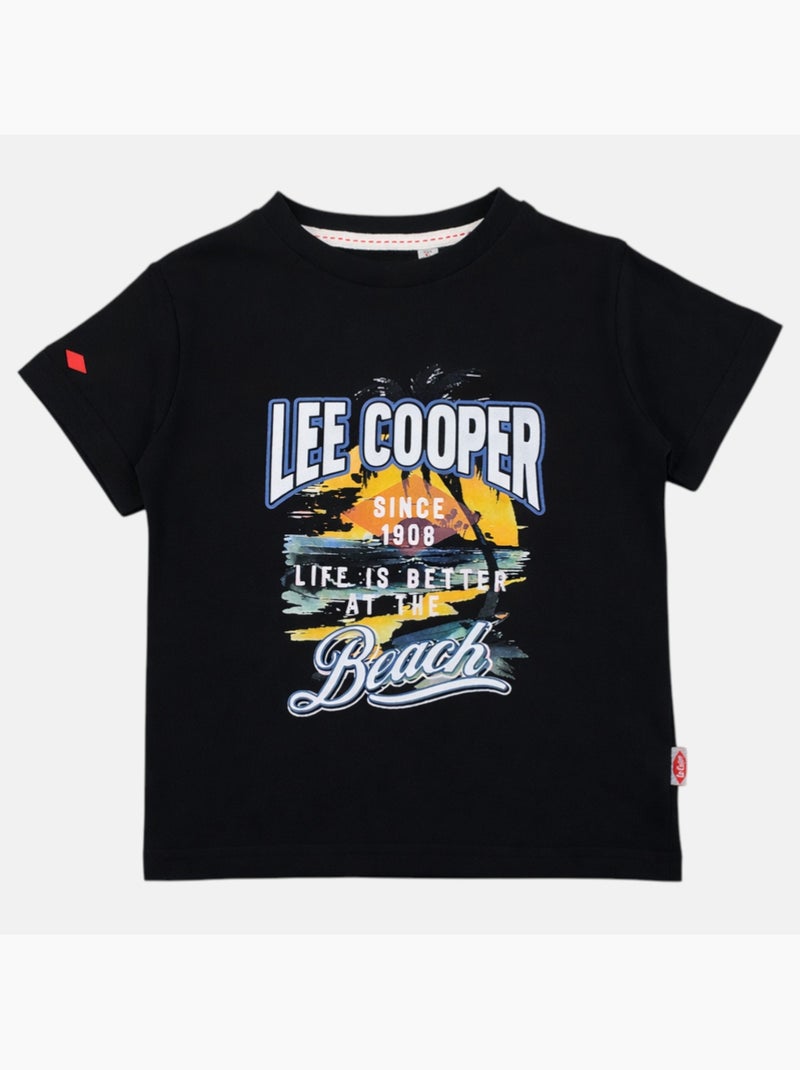 Lee Cooper - T-shirt manga curta  menino Preto - Kiabi