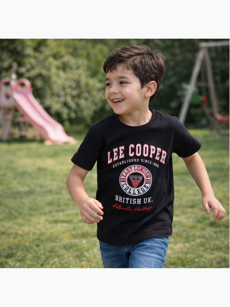 Lee Cooper - T-shirt manga curta  menino Preto - Kiabi
