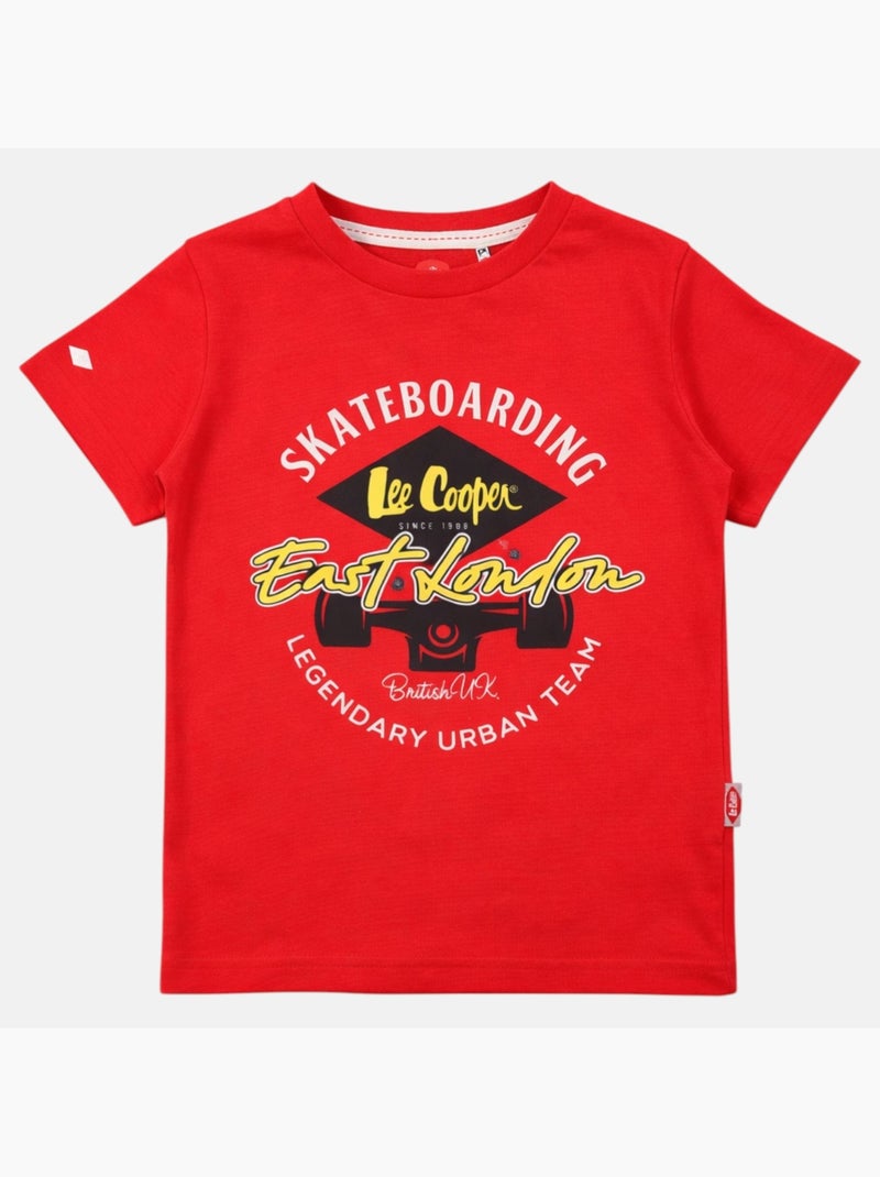 Lee Cooper - T-shirt manga curta  menino Vermelho - Kiabi