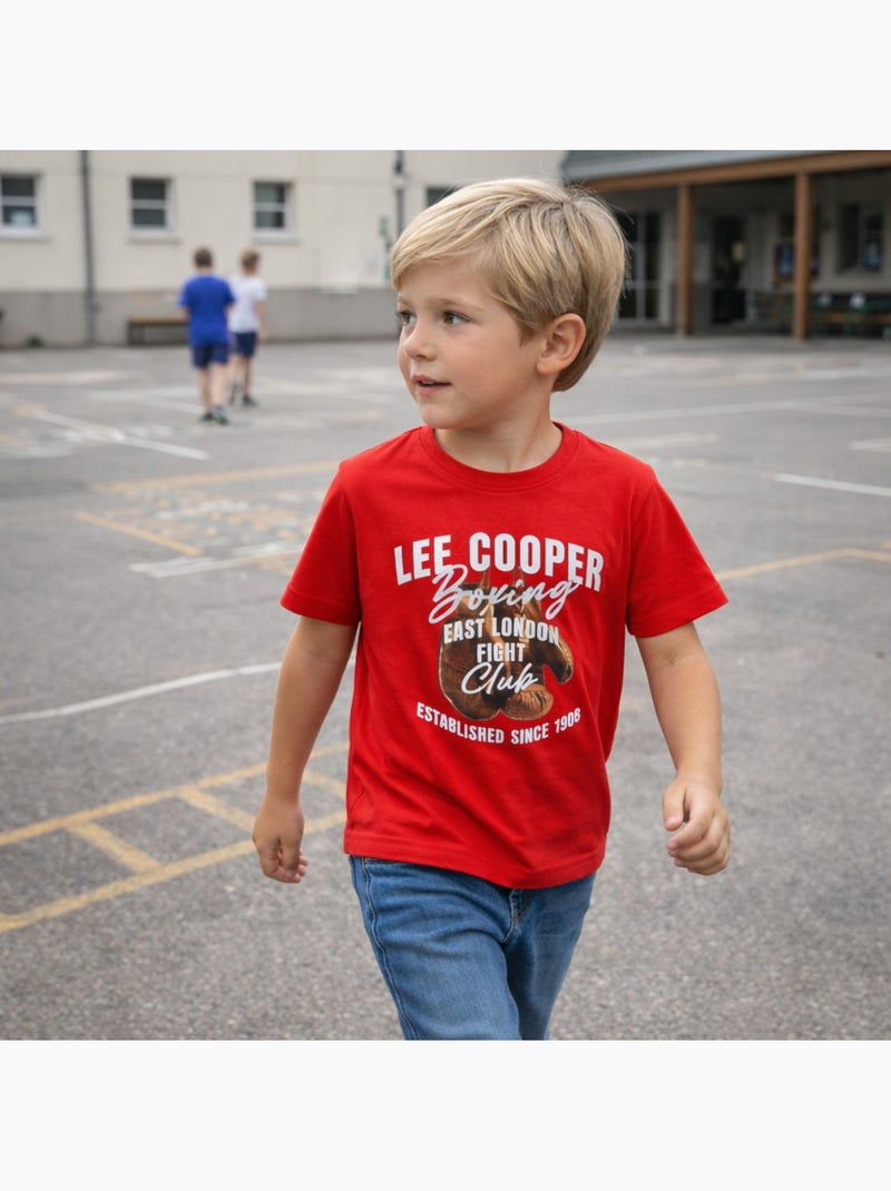 Lee Cooper - T-shirt manga curta  menino Vermelho - Kiabi