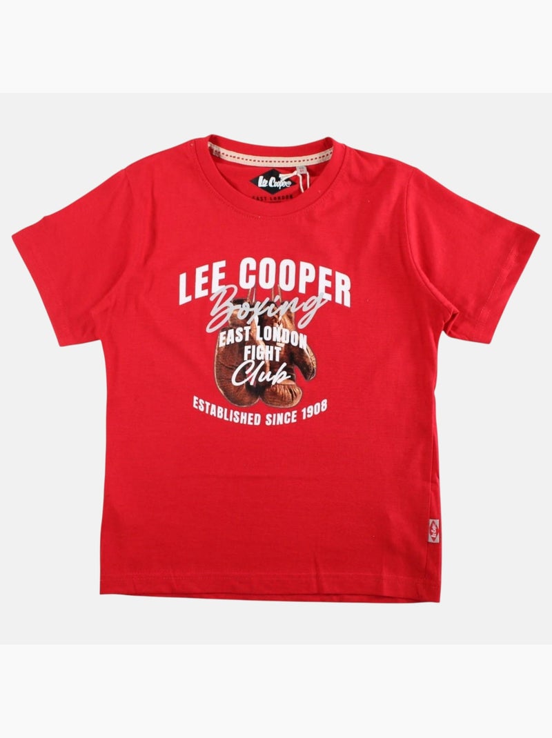 Lee Cooper - T-shirt manga curta  menino Vermelho - Kiabi