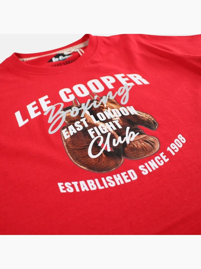 Lee Cooper - T-shirt manga curta  menino Vermelho - Kiabi