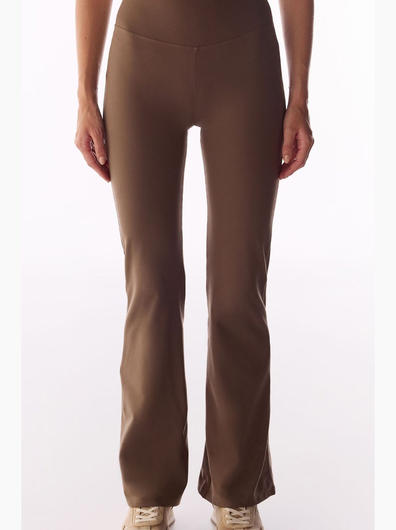 Legging boca de sino soft feel penti Castanho - Kiabi