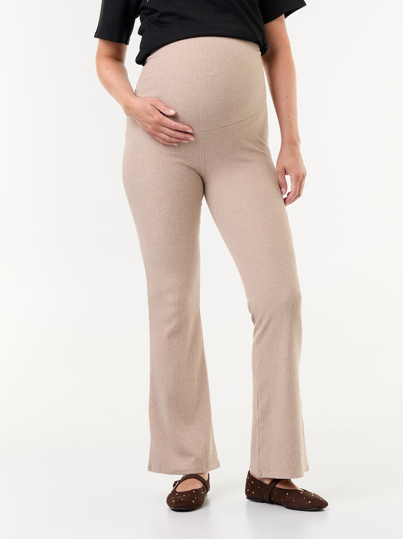Legging bootcut de maternidade Bege - Kiabi