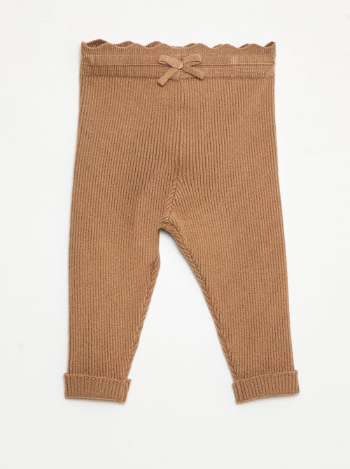 Legging canelado com laço fantasia - Kiabi
