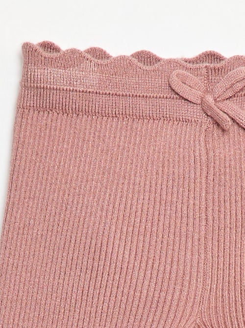 Legging canelado com laço fantasia - Kiabi