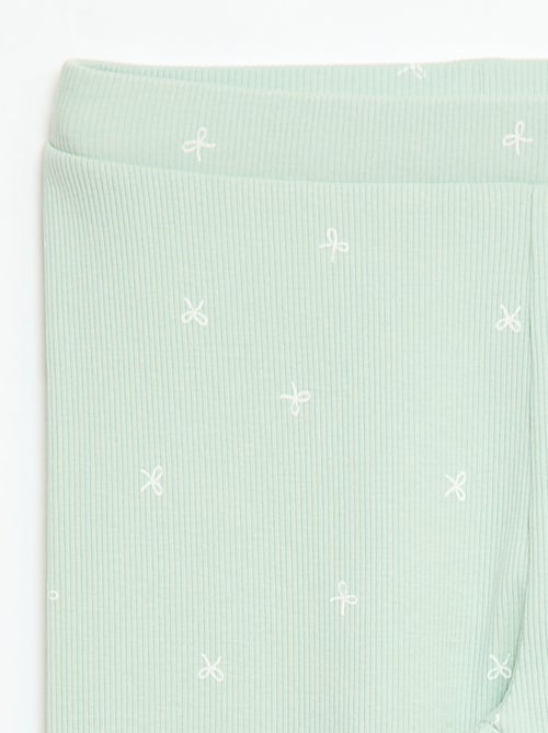 Legging canelado com padrão - Kiabi