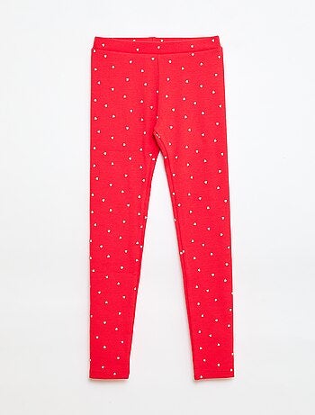Legging canelado com padrão