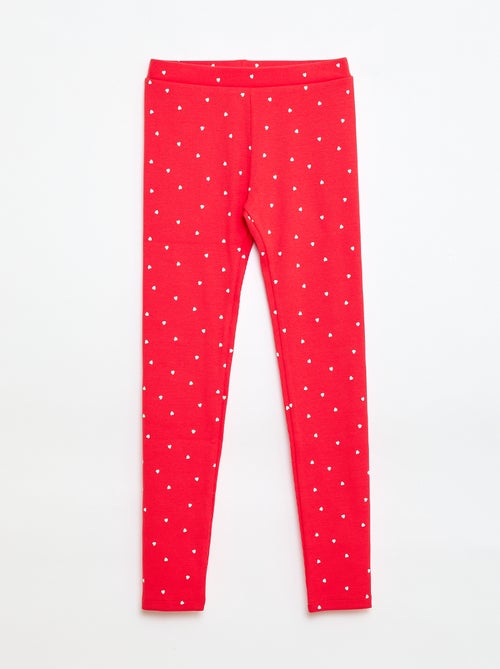 Legging canelado com padrão - Kiabi