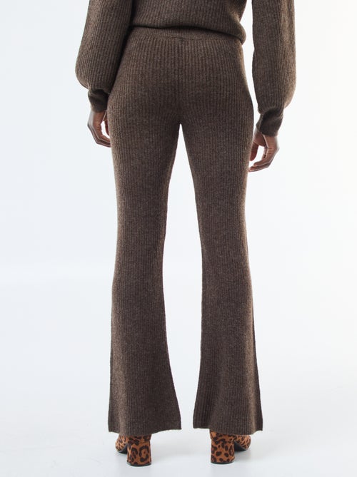 Legging canelado em material macio - Kiabi