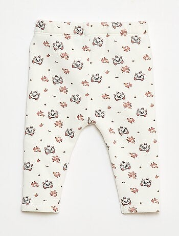 Legging com padrão integral 'Disney' em veludo