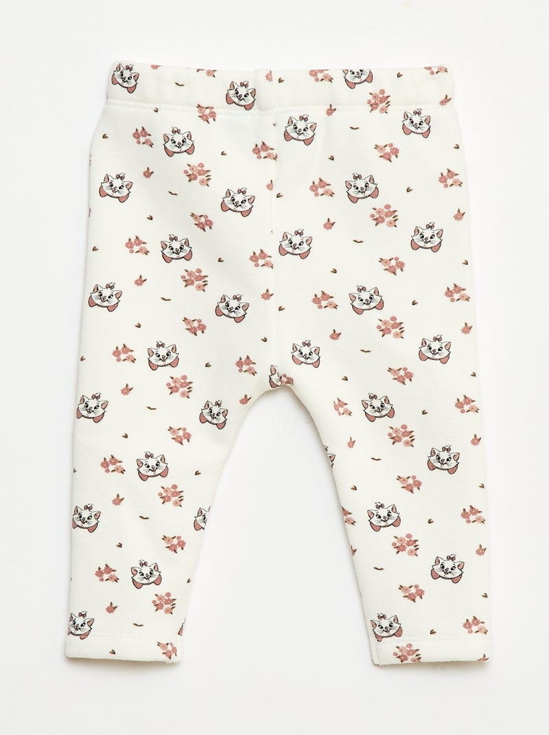 Legging com padrão integral 'Disney' em veludo Branco - Kiabi
