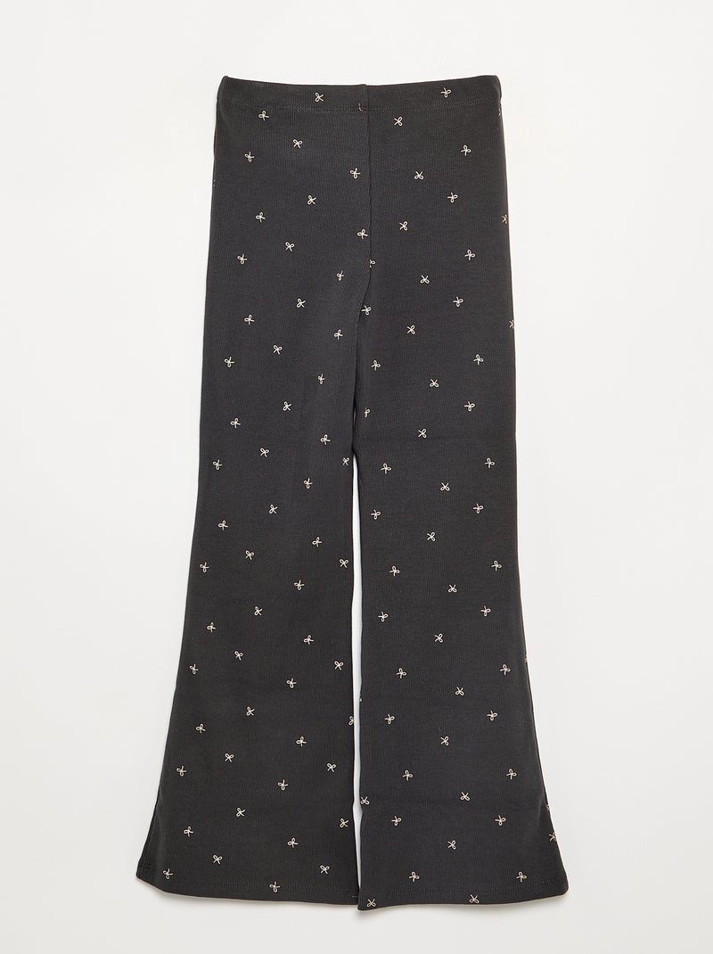 Legging comprida com padrão Cinza - Kiabi