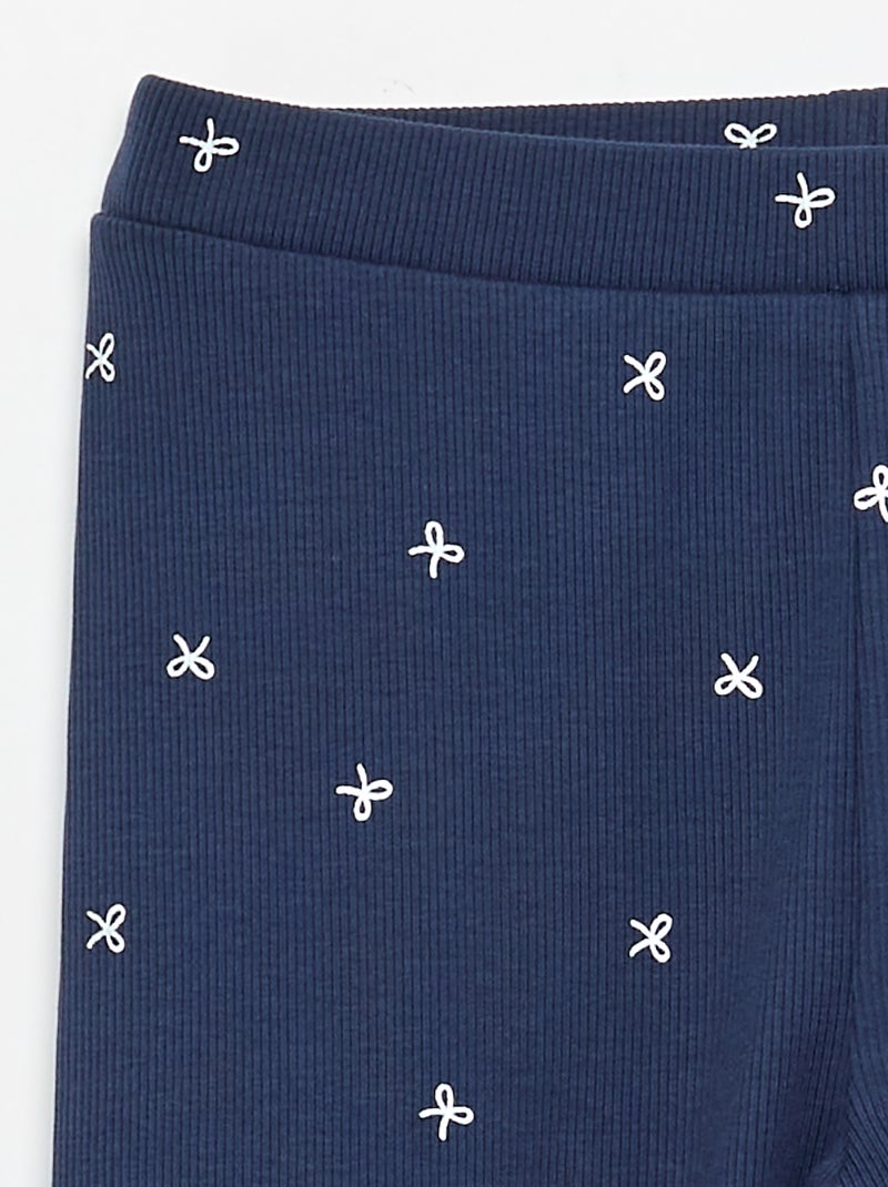 Legging comprida estampada Azul - Kiabi