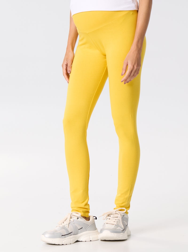 Legging comprida sem costuras Amarelo - Kiabi