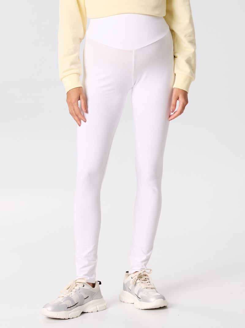 Legging comprida sem costuras Branco - Kiabi