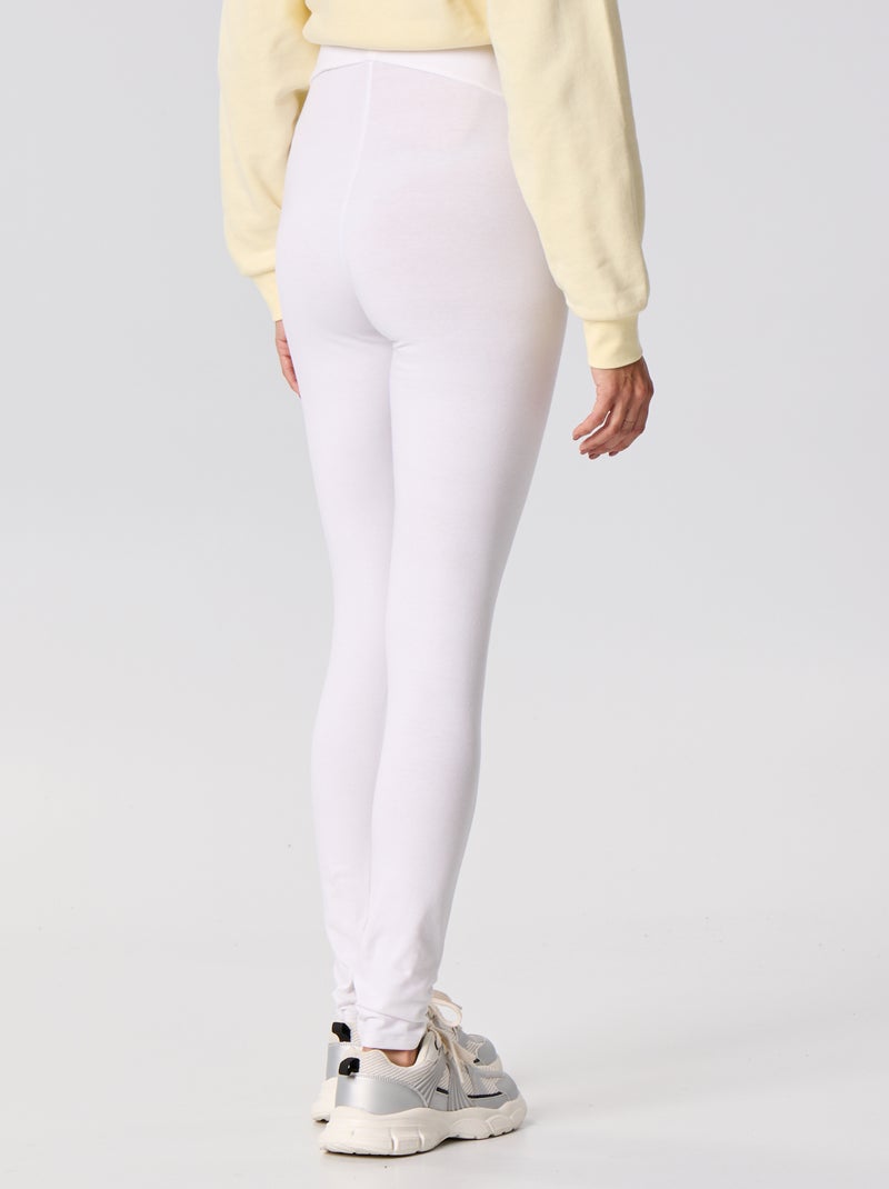 Legging comprida sem costuras Branco - Kiabi