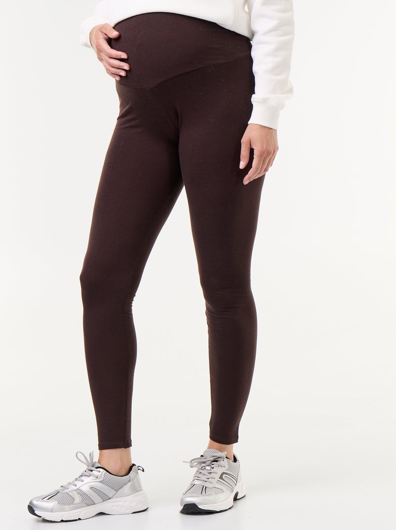 Legging comprida sem costuras Castanho - Kiabi