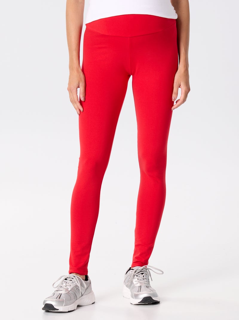 Legging comprida sem costuras Vermelho - Kiabi
