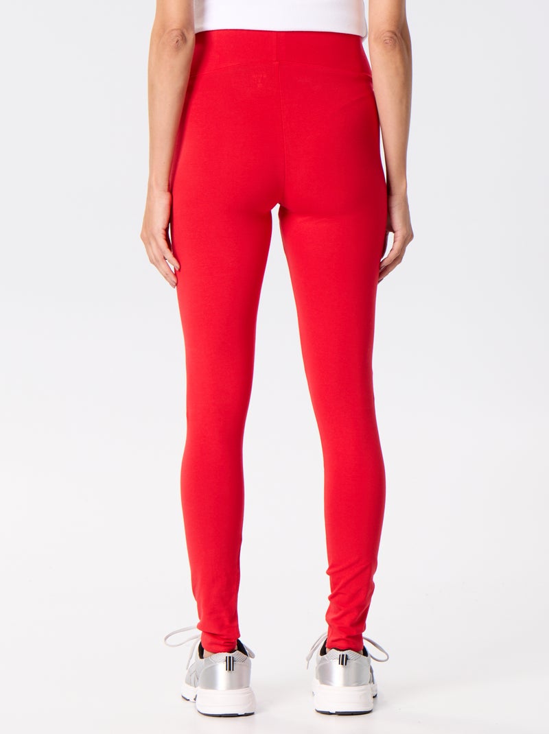 Legging comprida sem costuras Vermelho - Kiabi