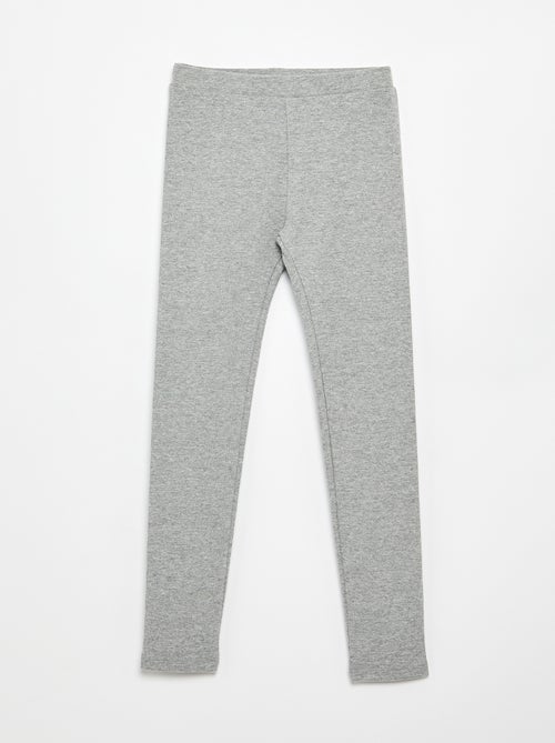 Legging comprido canelado liso - Kiabi